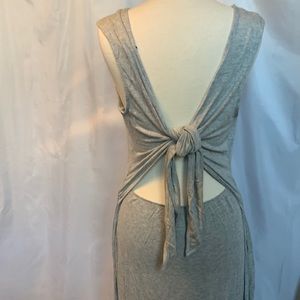 Open back stretch jersey maxi dress